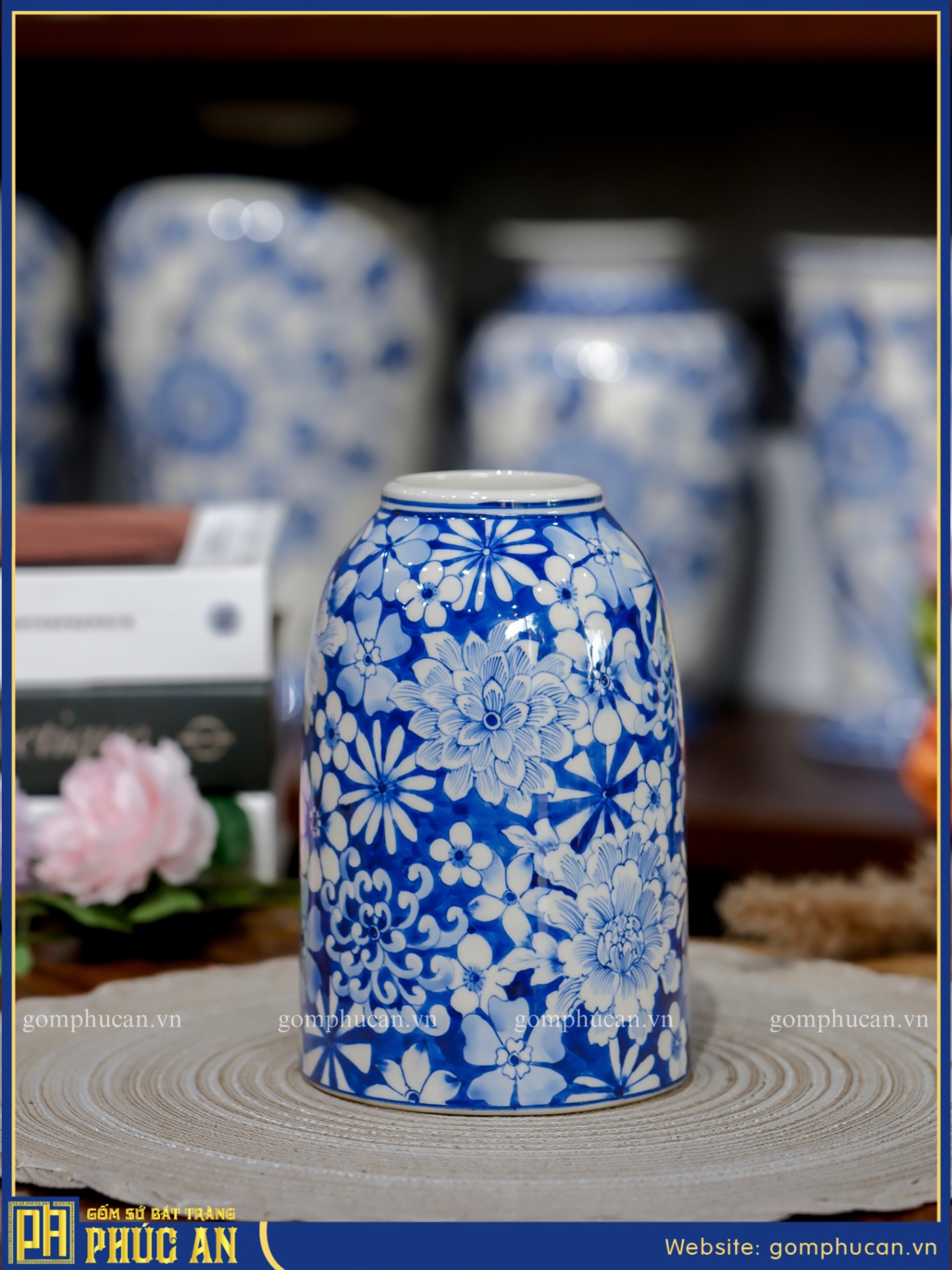 Lọ Hoa Men Lam HOA019