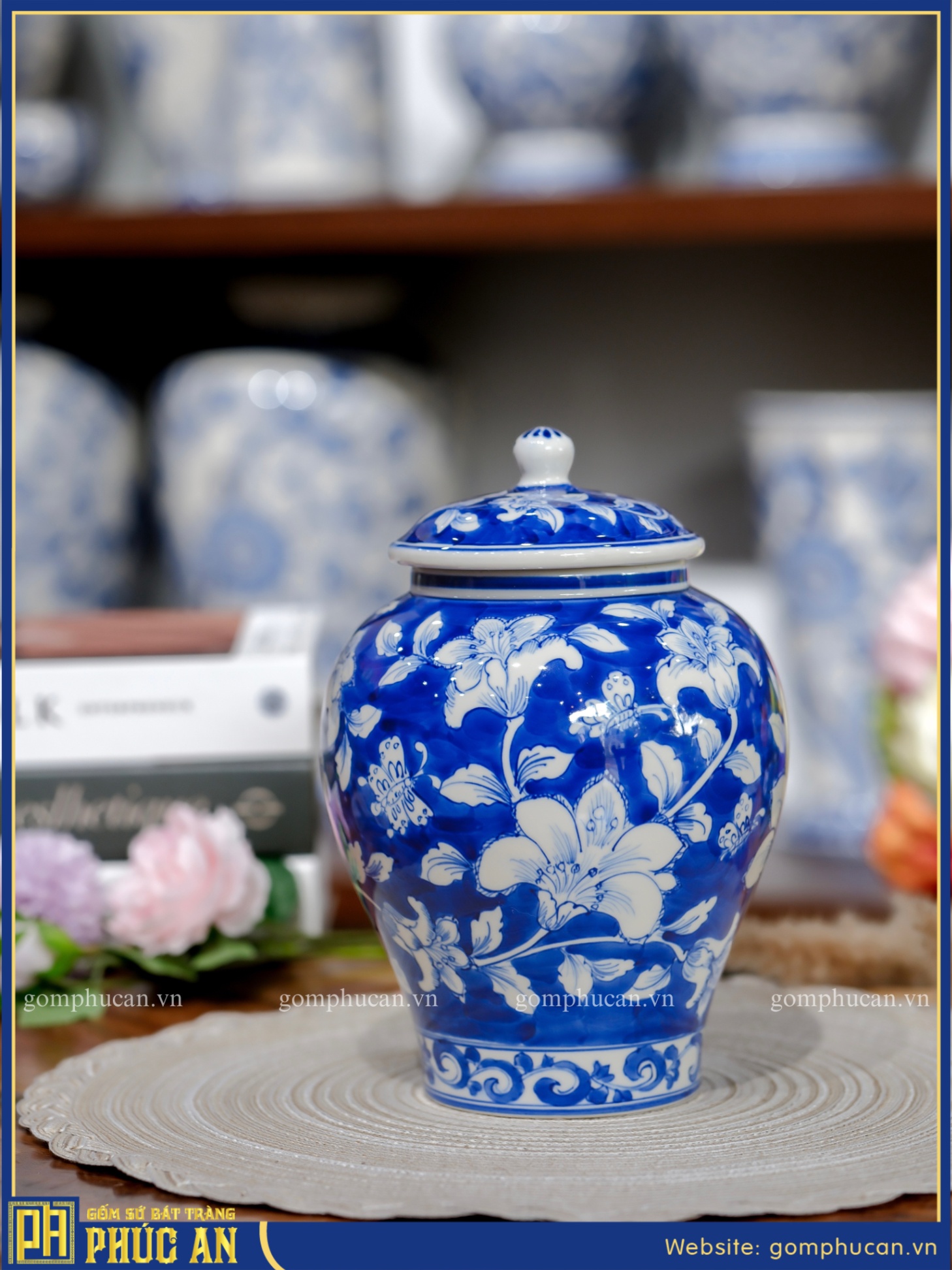 Lọ Hoa Men Lam HOA021