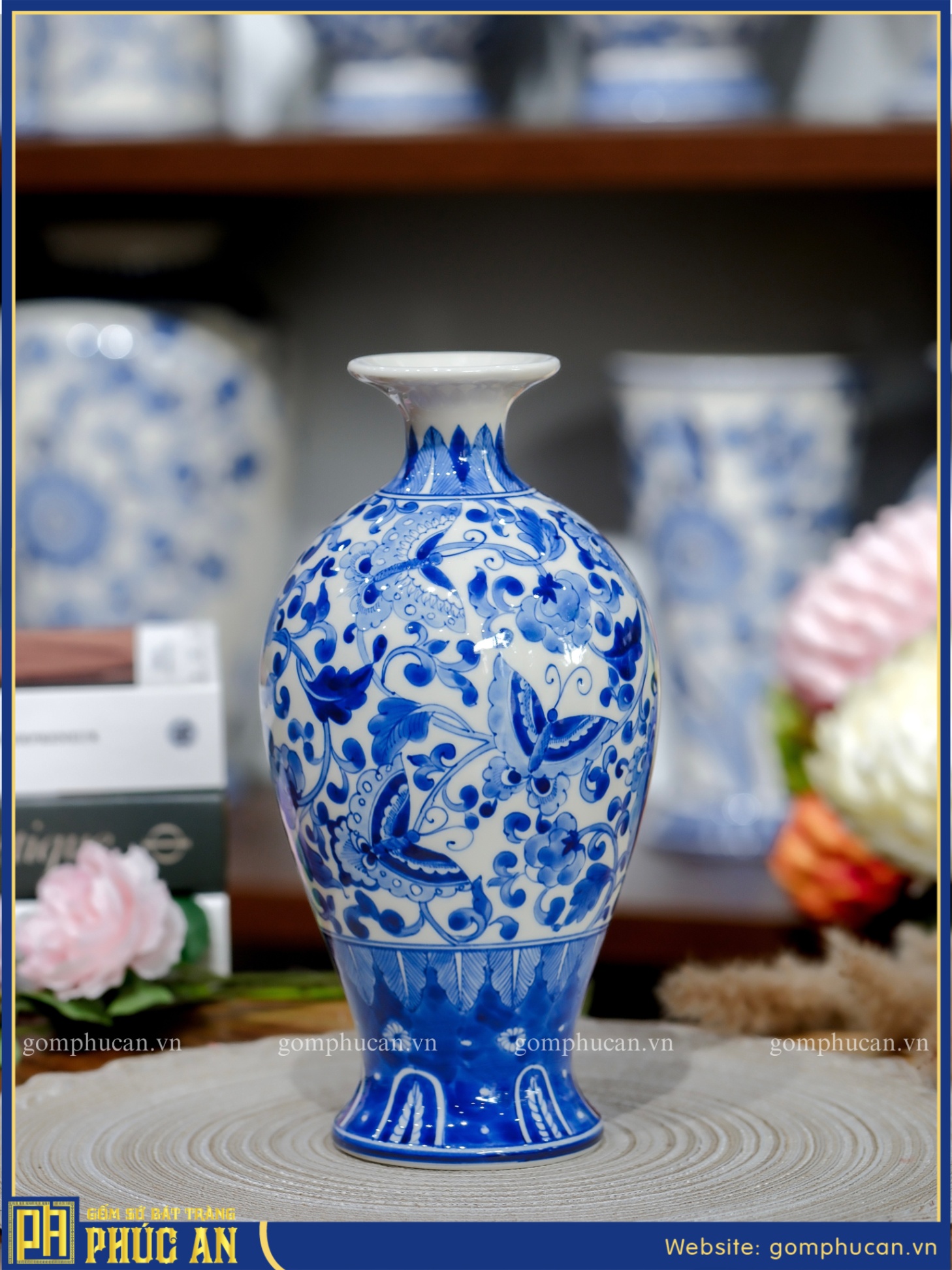 Lọ Hoa Men Lam HOA013