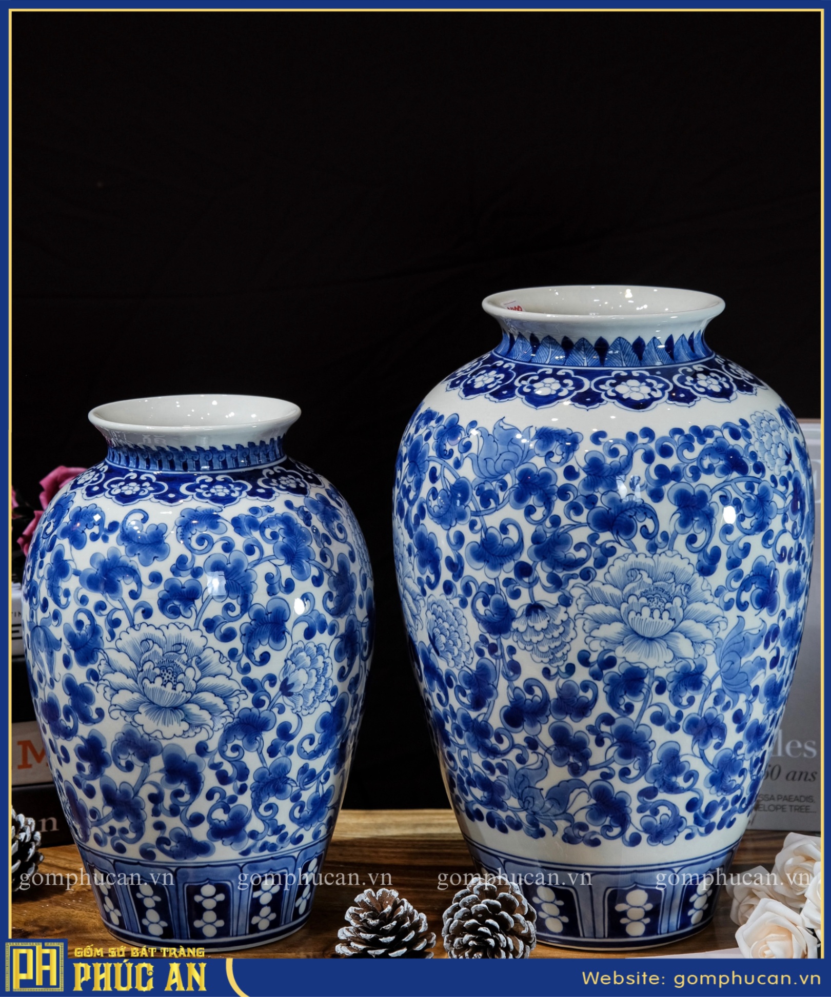 Lọ Hoa Men Lam HOA065