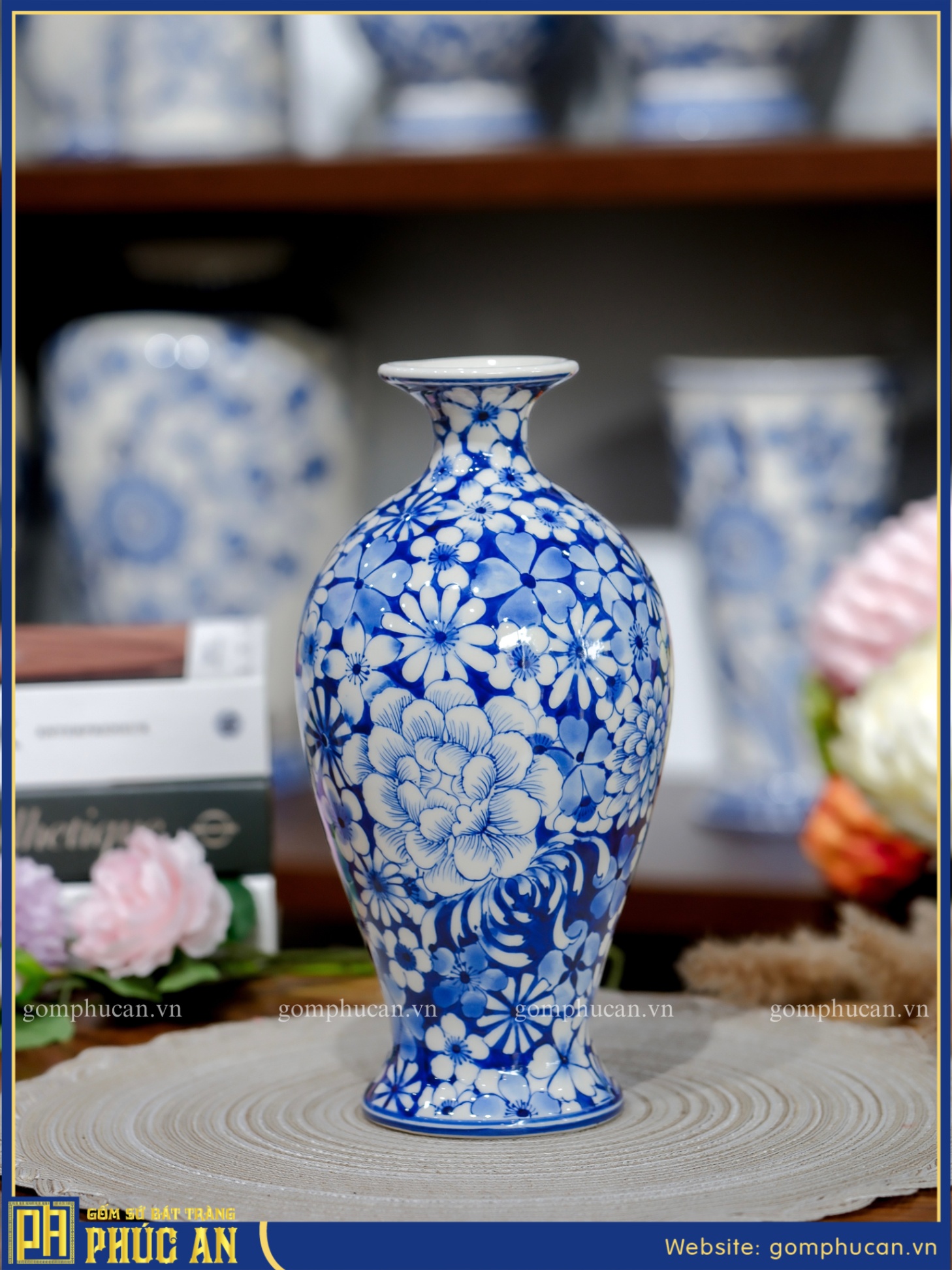 Lọ Hoa Men Lam HOA015