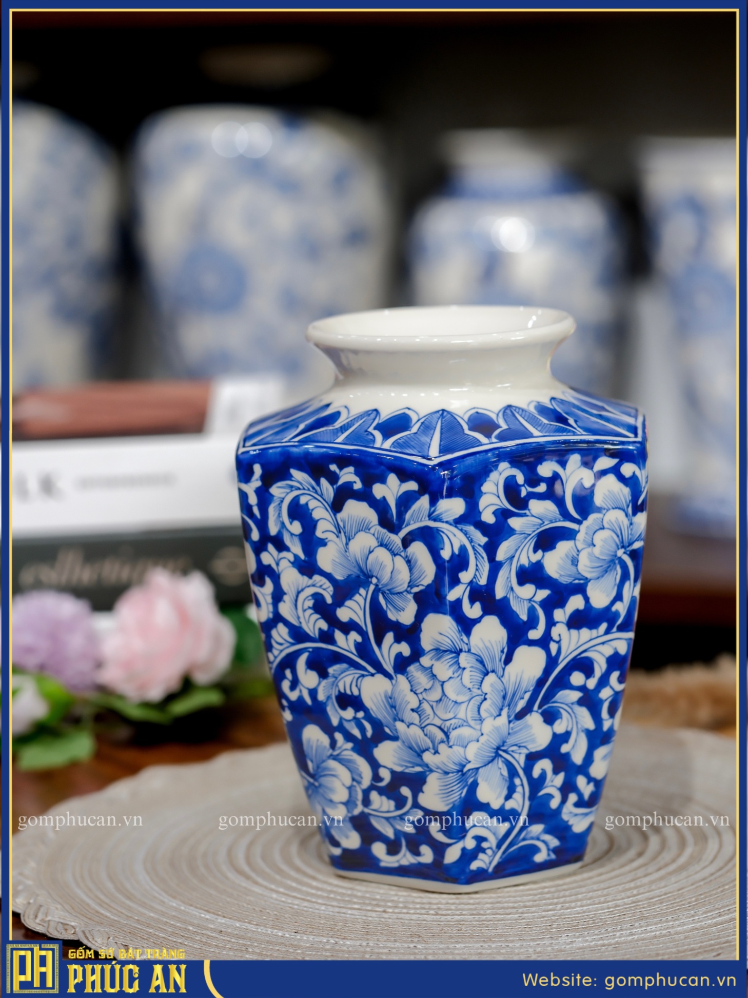 Lọ Hoa Men Lam HOA025