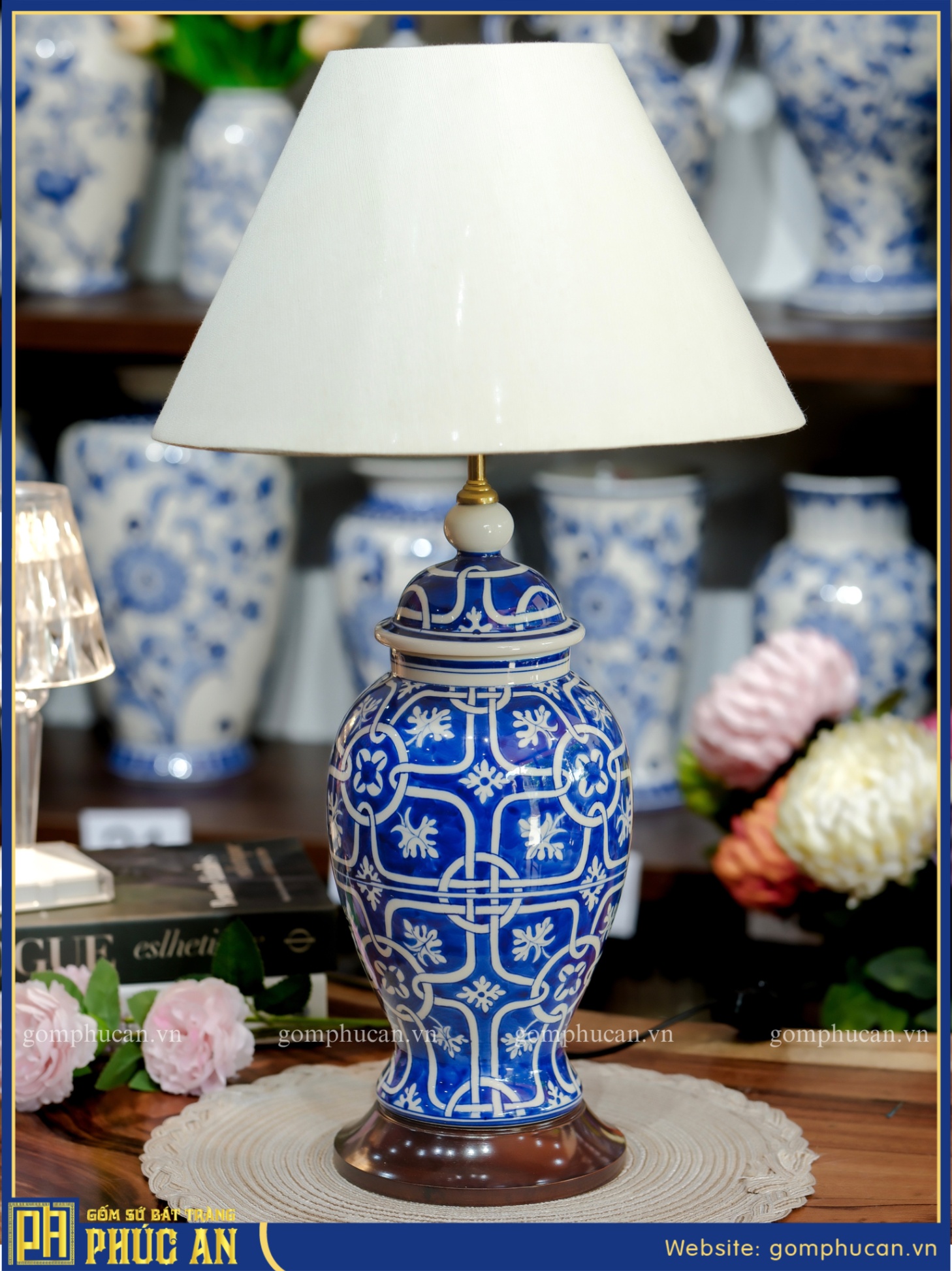 Lọ Hoa Men Lam HOA008
