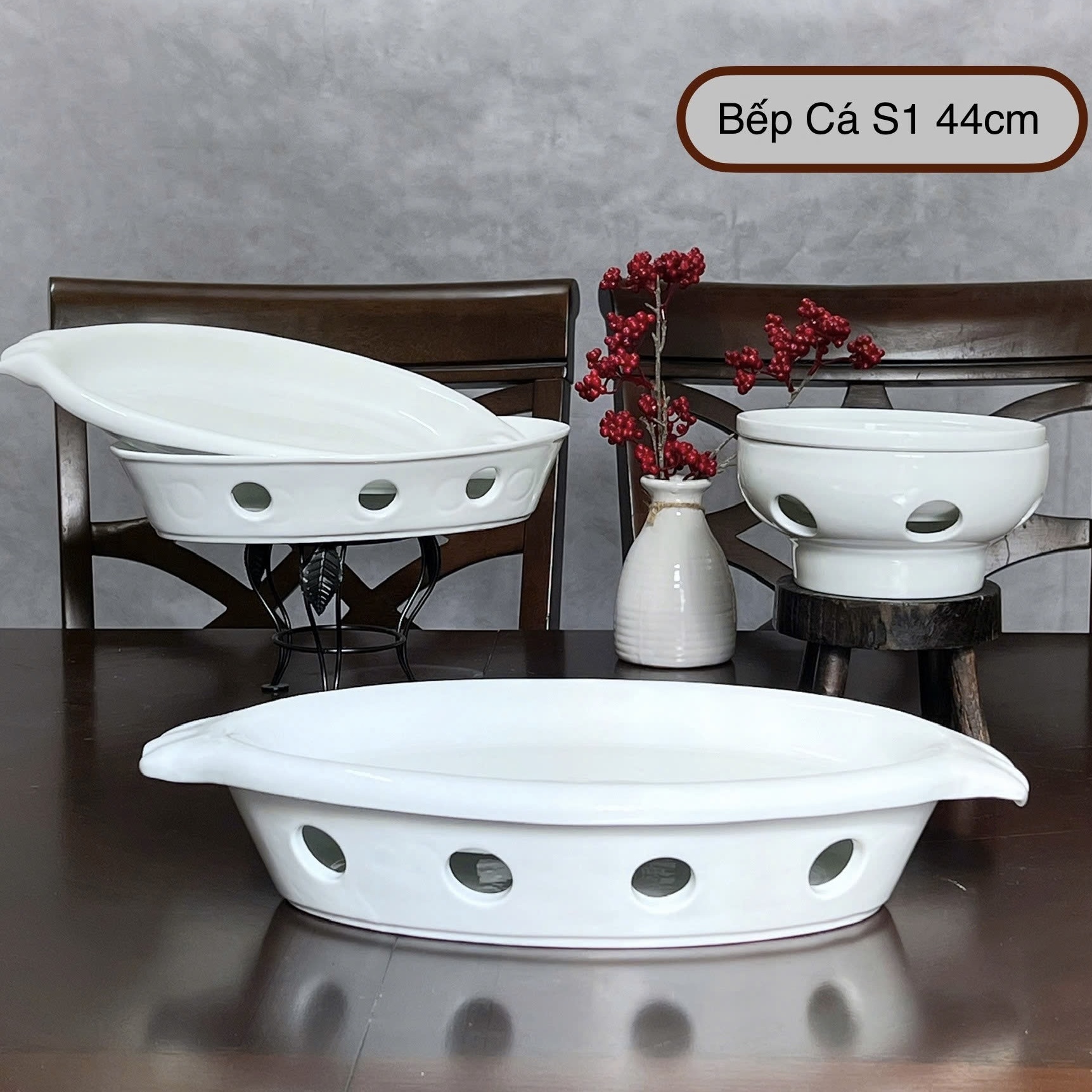 Bếp bầu dục bếp cá