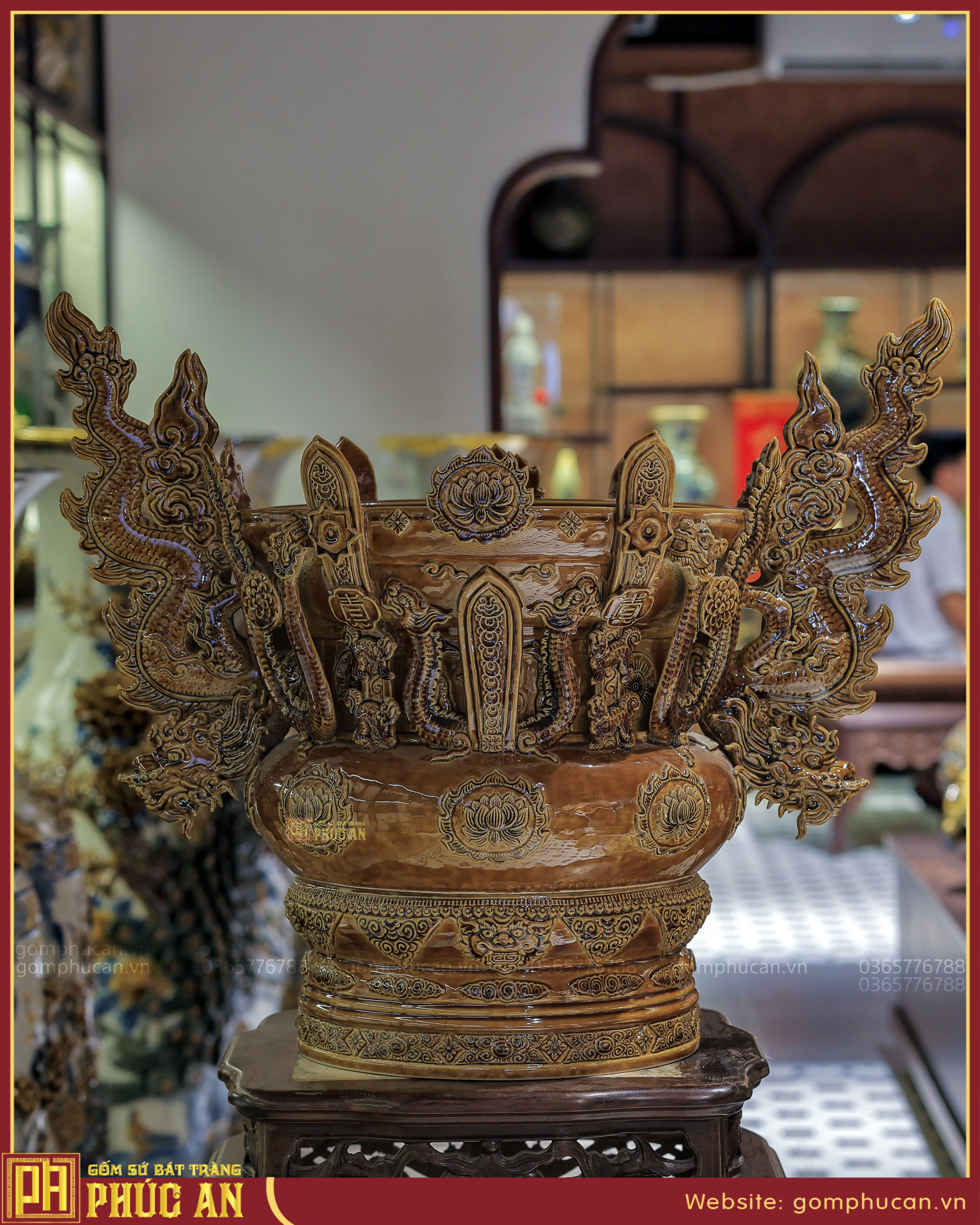 Lư Đại phỏng cổ men Hoàng Thổ