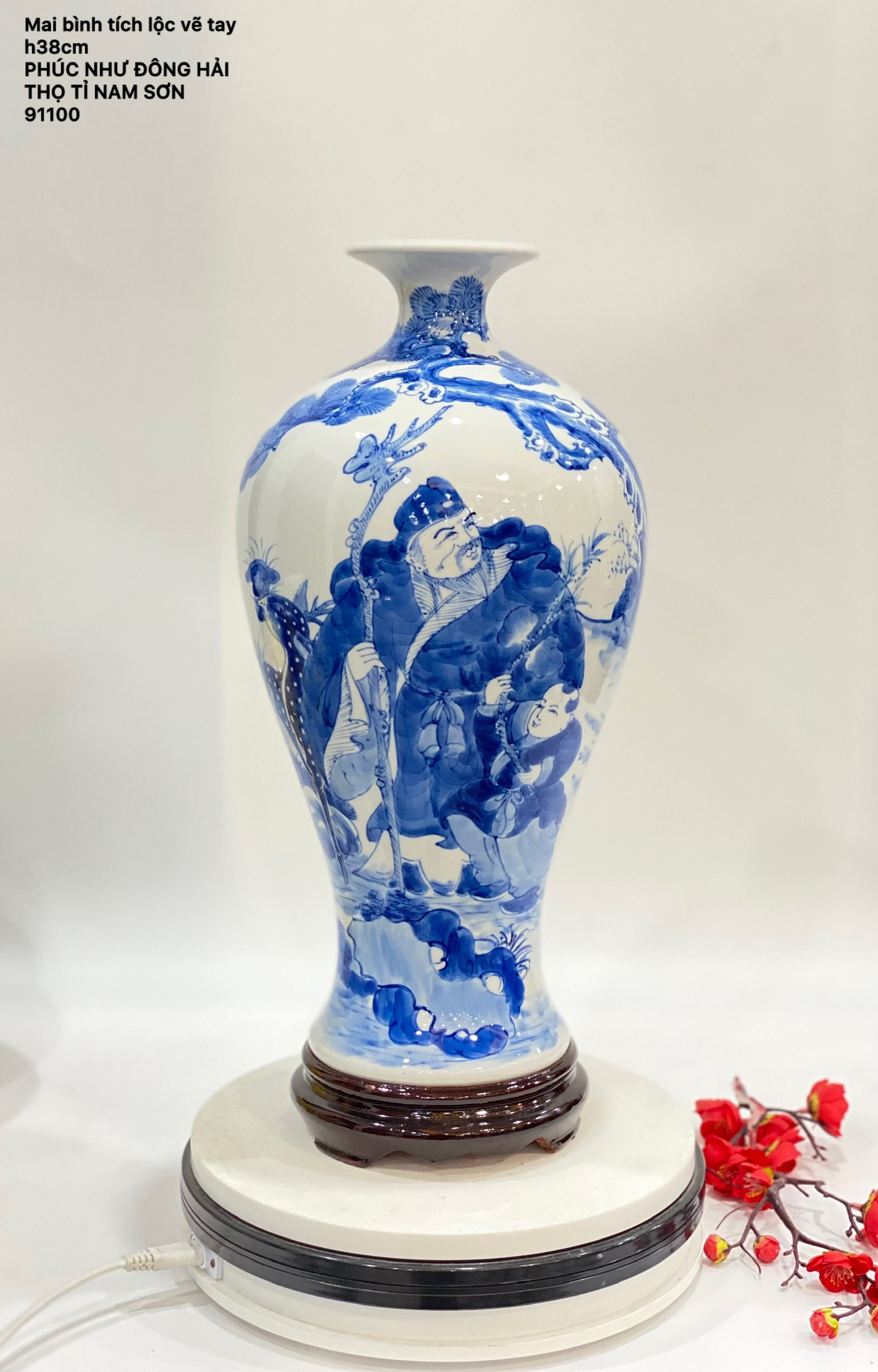 Mai bình H38 “Phúc Như Đông Hải Thọ Tỉ Nam Sơn” TUP003