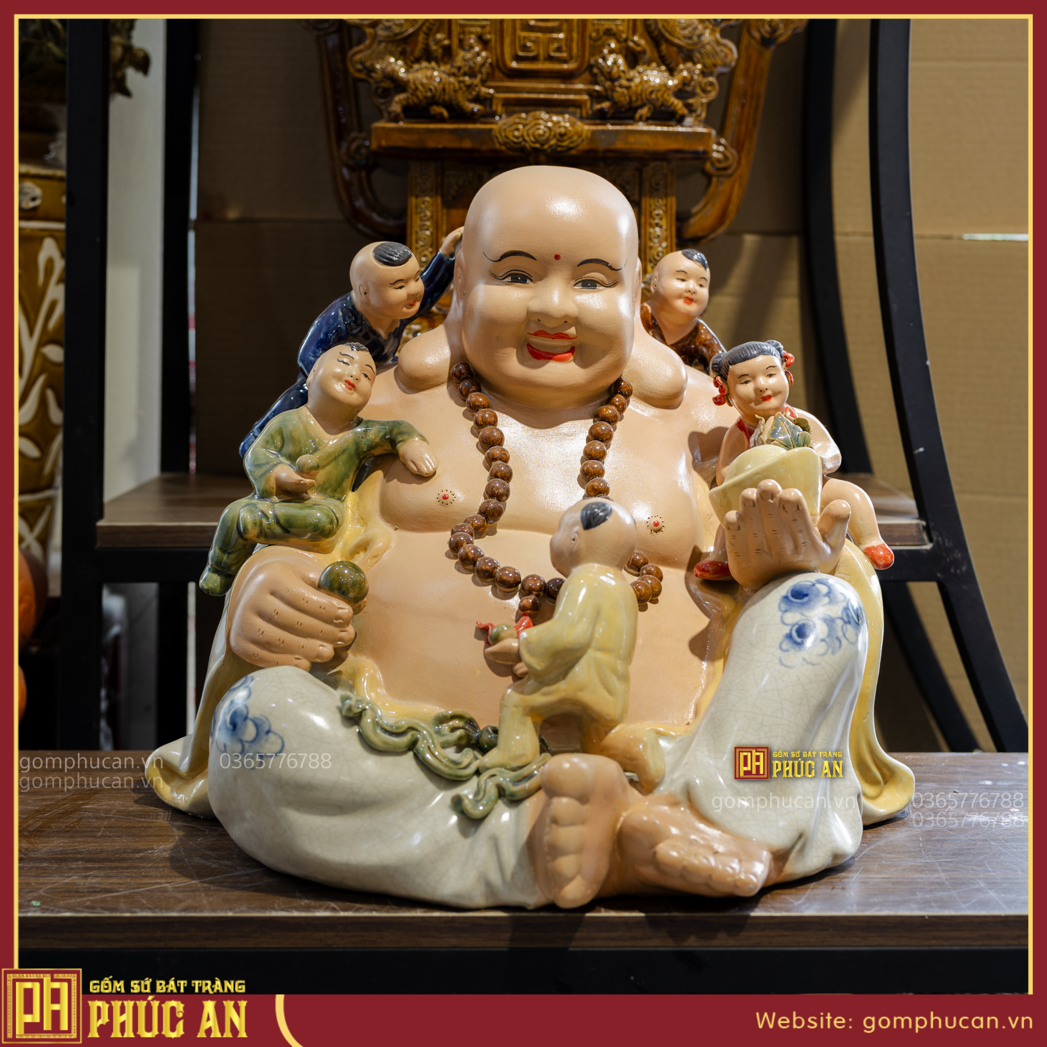 Tượng Di Lặc ngũ phúc MS02