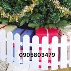 Hàng rào nhựa đúc lắp ghép, hàng rào trang trí gốc cây thông, trang trí noel, tiểu cảnh dài 3M6