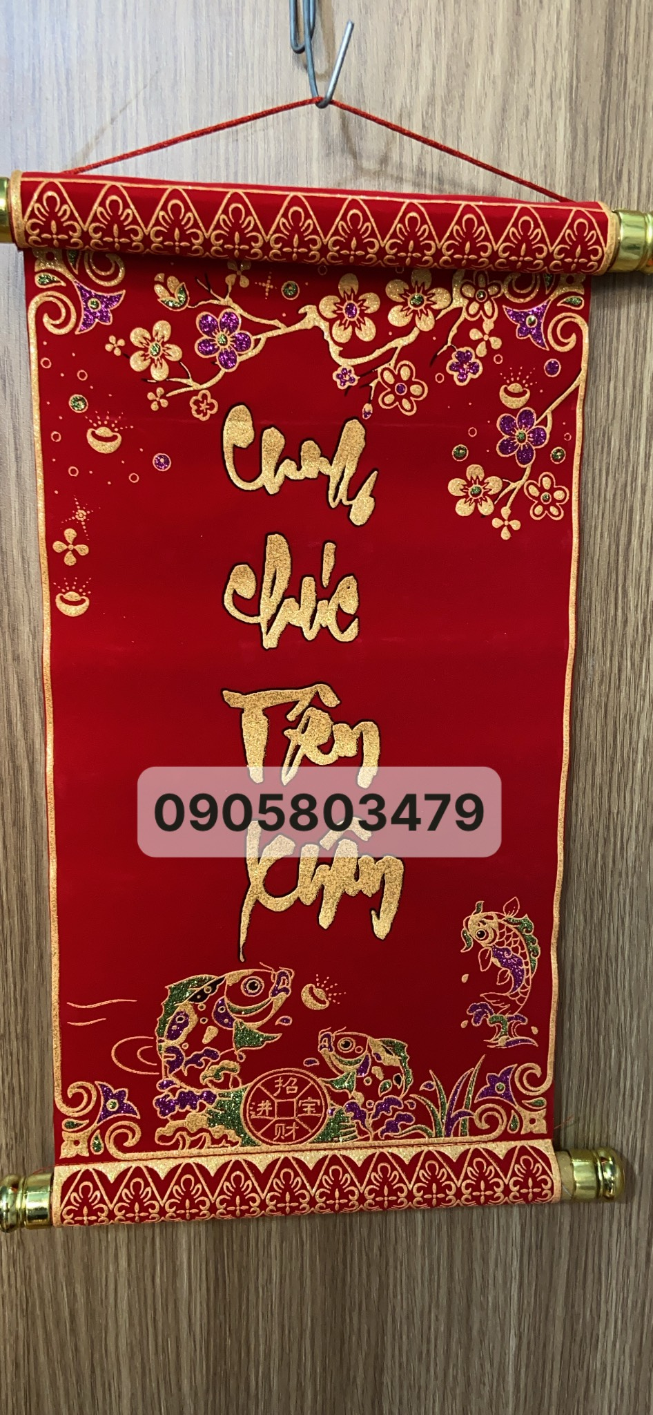 Liễn nhung Cung chúc tân xuân 2 size