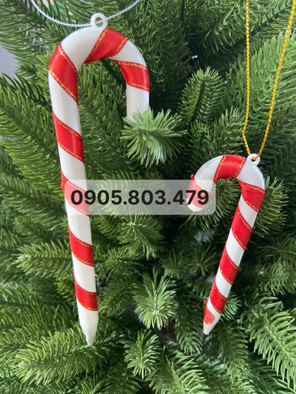 Phụ kiện trang trí noel, set 5 gậy trang trí cây thông noel