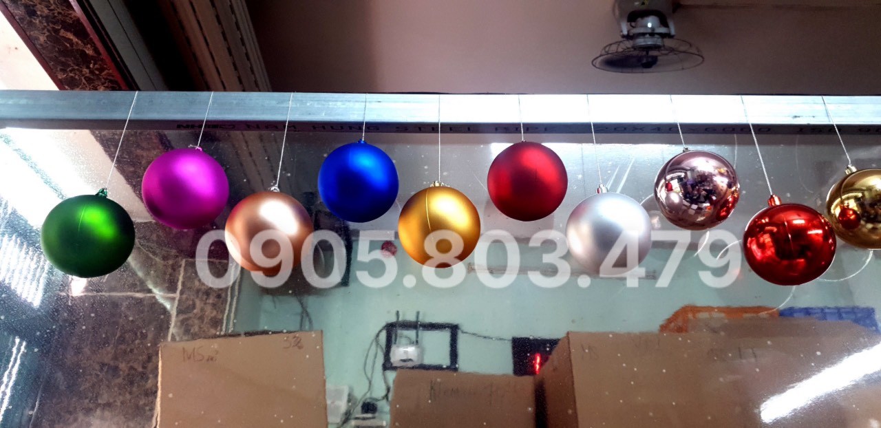 Trái châu trang trí noel size đại 160li - 200li, châu trang trí noel size khổng lồ