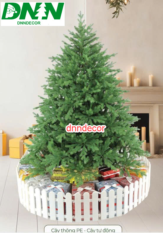 CÂY THÔNG PE XANH TÁN ĐẠI CAO 1M5 1M8 2M1 2M4 3M 3M6