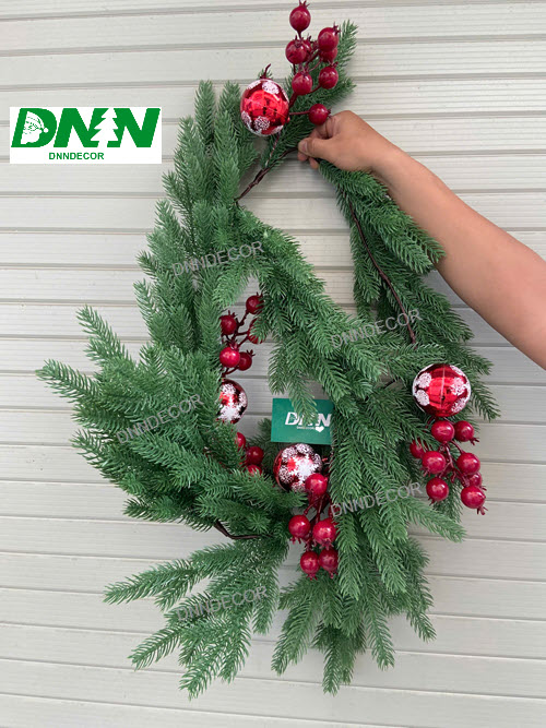 Dây thông PE trang trí lá nhánh 2m1