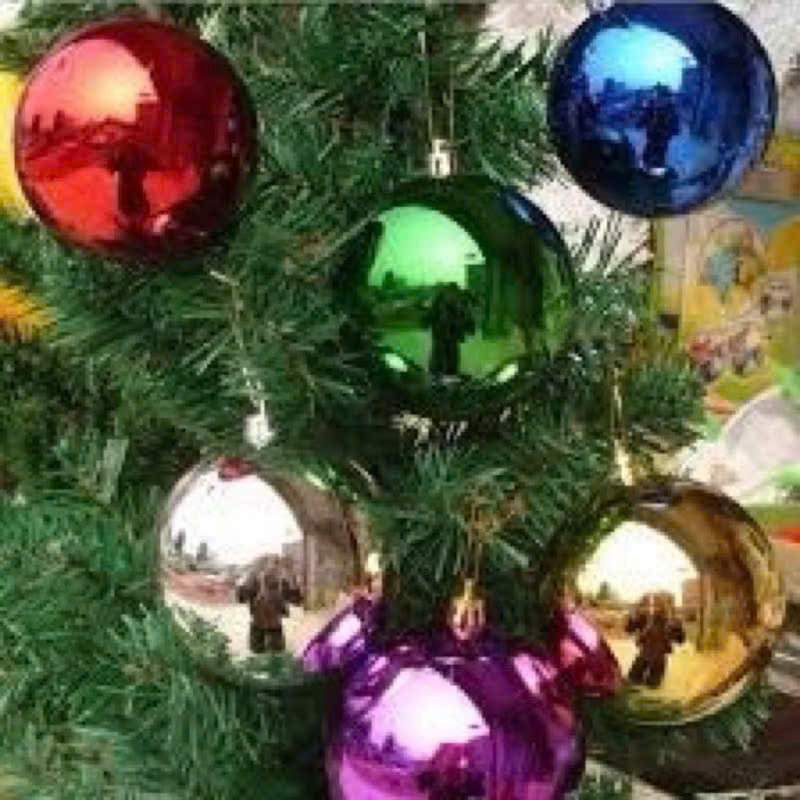 Set 6 trái Châu bóng trang trí size 6cm 8cm 10cm 12cm