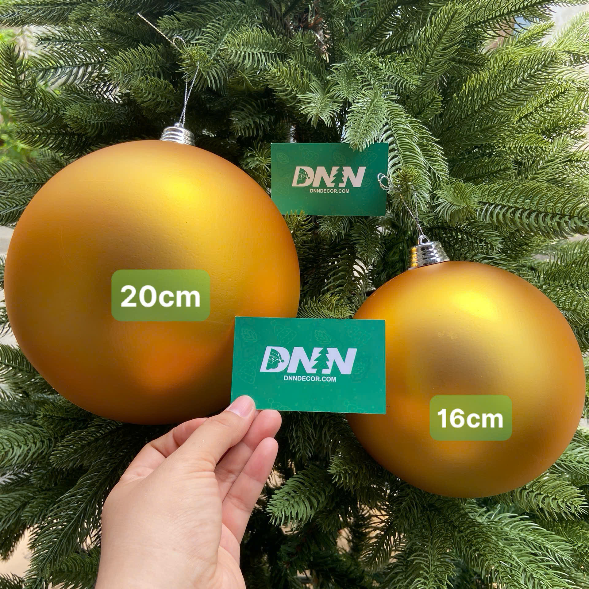 Châu mờ trang trí noel size đại 16cm - 20cm - 30cm