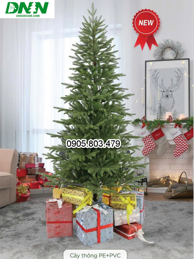 |NEW| CÂY THÔNG PE XANH DKT CAO 1M5 1M8 2M1 2M4