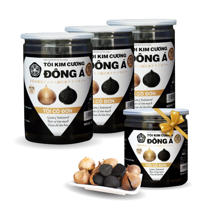 Combo 03 hộp tỏi đen cô đơn 300gr tặng 01 hộp 200gr