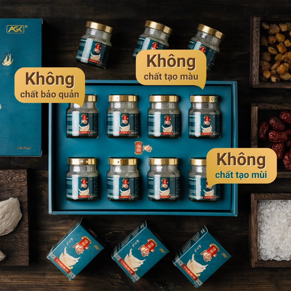 Yến Kiều - Combo 3 hộp Yến chưng đường phèn (hộp 8 hũ) tặng 1 hộp Yến Kiều Kid