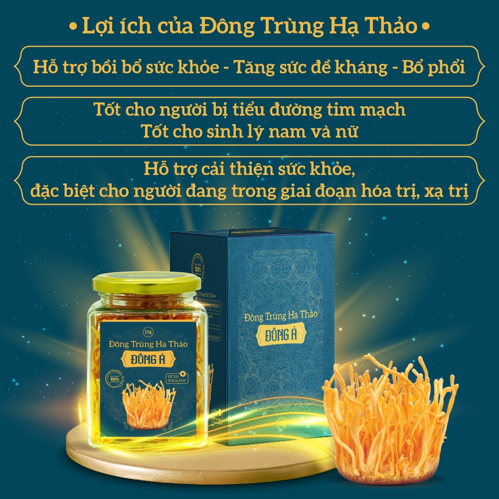 Đông trùng hạ thảo sấy khô Đông Á