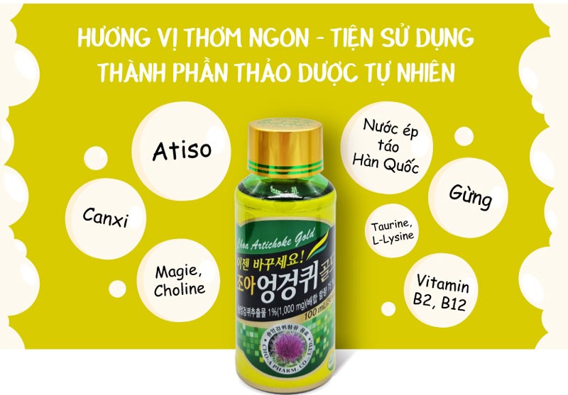 Nước giải rượu Hàn Quốc CHOA Artichoke Gold - Combo 3 hộp tặng 1 hộp