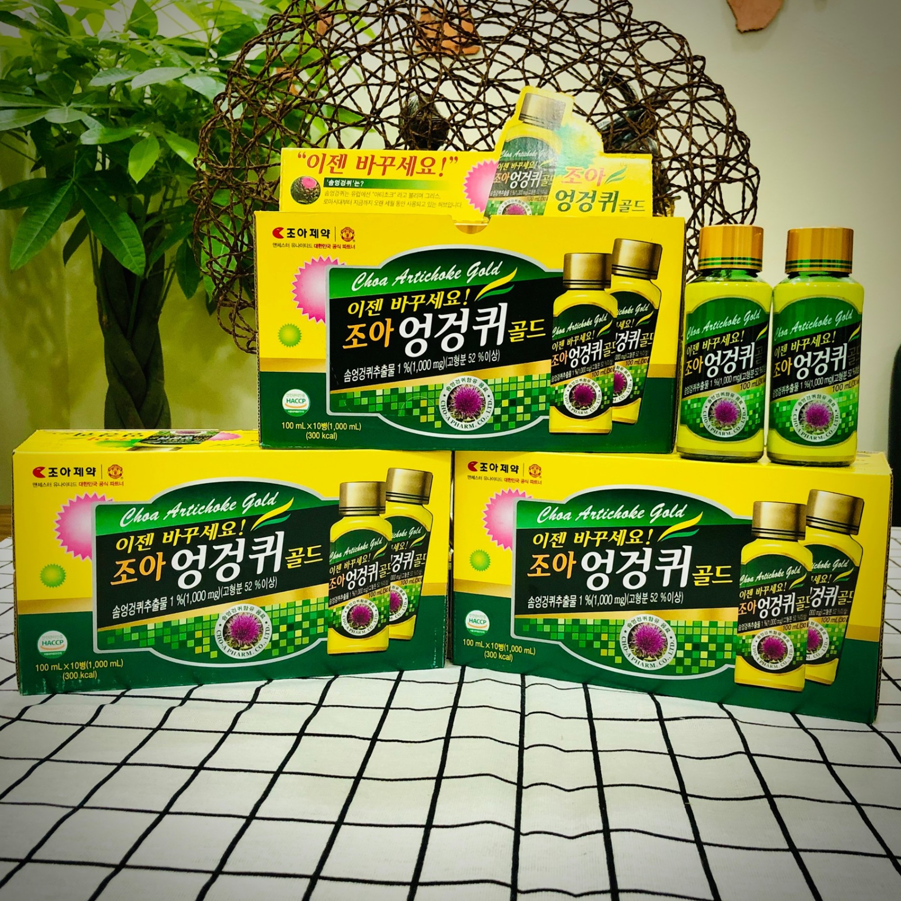 Nước giải rượu Hàn Quốc CHOA Artichoke Gold - Combo 3 hộp tặng 1 hộp