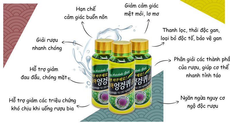 Nước giải rượu Hàn Quốc CHOA Artichoke Gold - Combo 3 hộp tặng 1 hộp