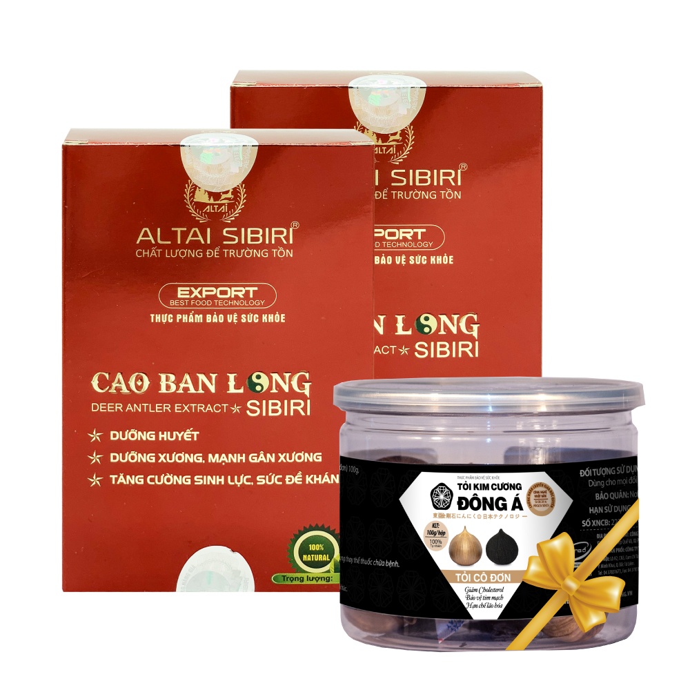 Cao Ban Long chính hãng - Combo 2 hộp 50g tặng 1 hộp tỏi đen 100g