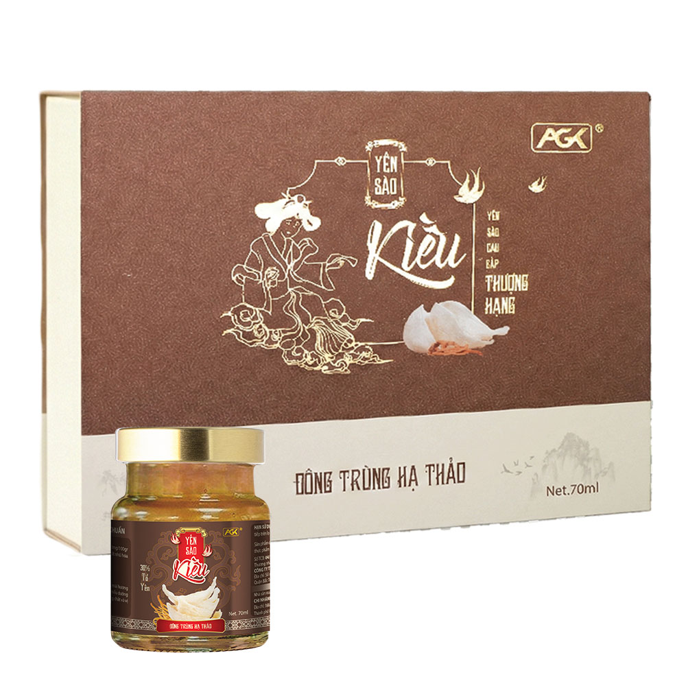 Yến Kiều chưng đông trùng hạ thảo hộp 8 hũ cao cấp