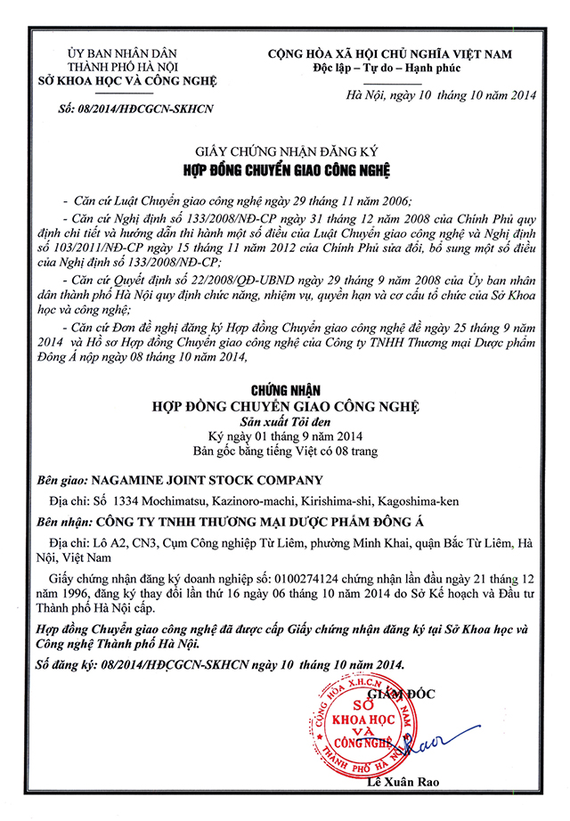 chung nhan chuyen giao cong nghe toi kim cuong