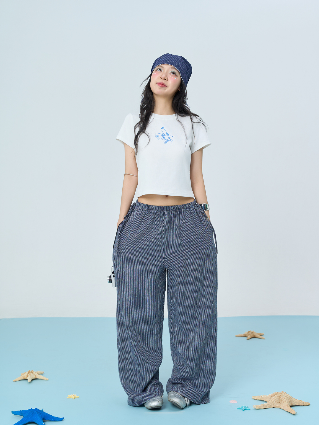 Quần ống rộng nơ hông linen culottes Lolliemade