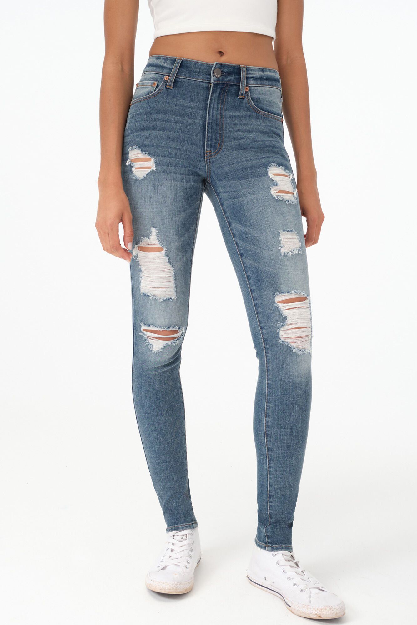 Quần jean AERO wash rách phía trước