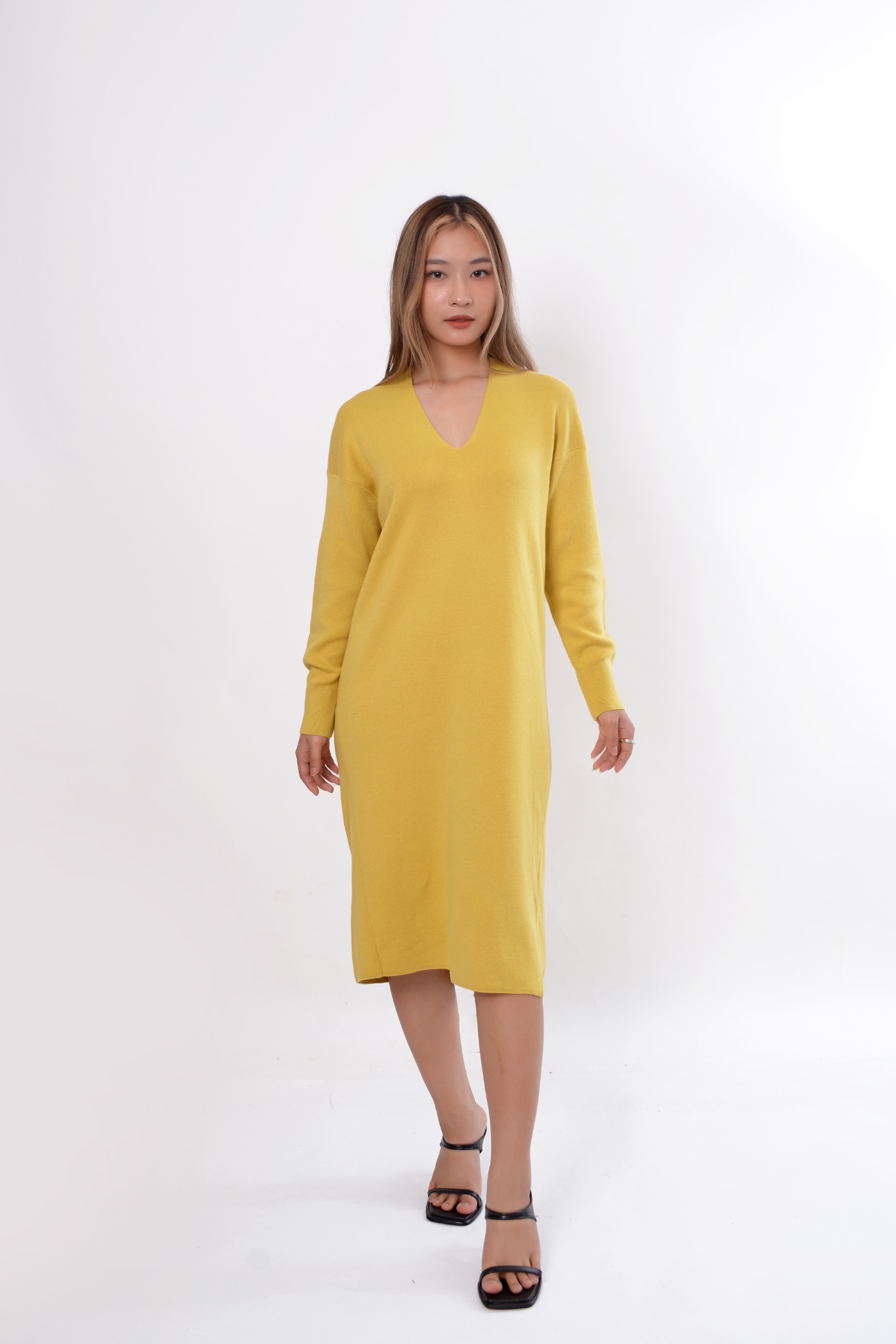 Đầm len 2 món sang chảnh, sét váy len quảng châu thu đông 2023 áo len