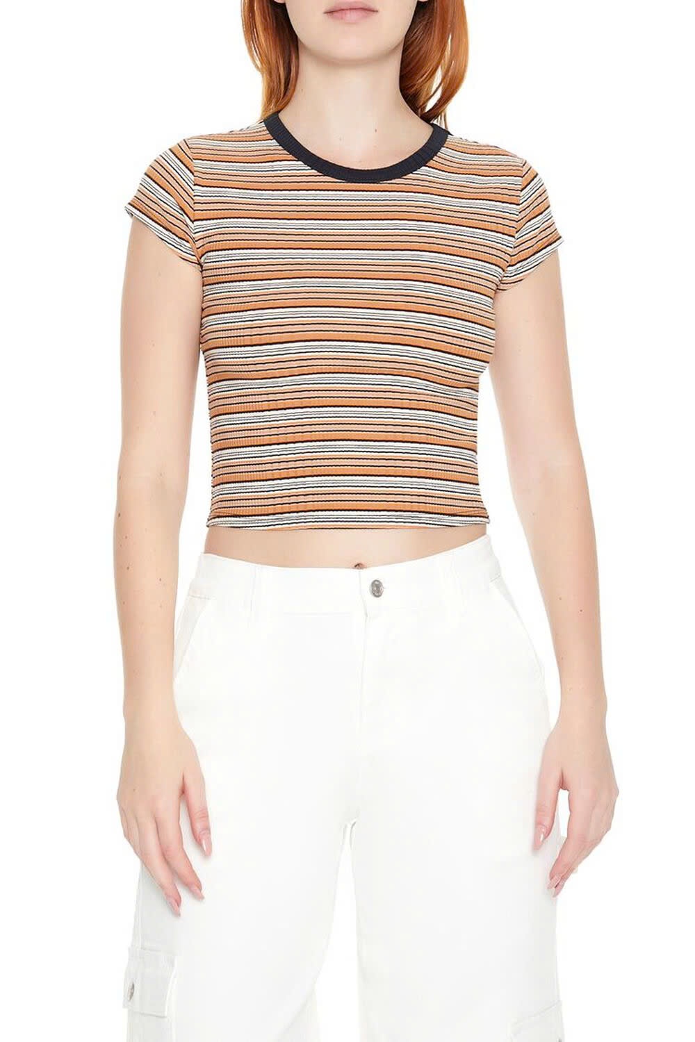 Áo thun gân baby tee F21