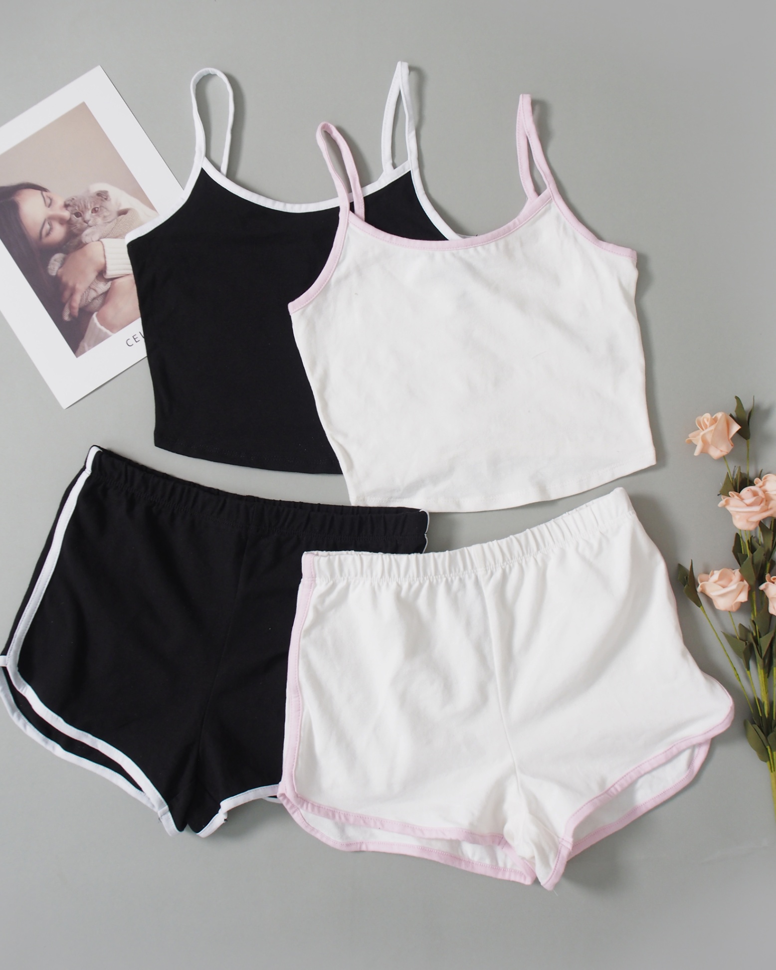 Set bộ ngắn F21 phối viền màu