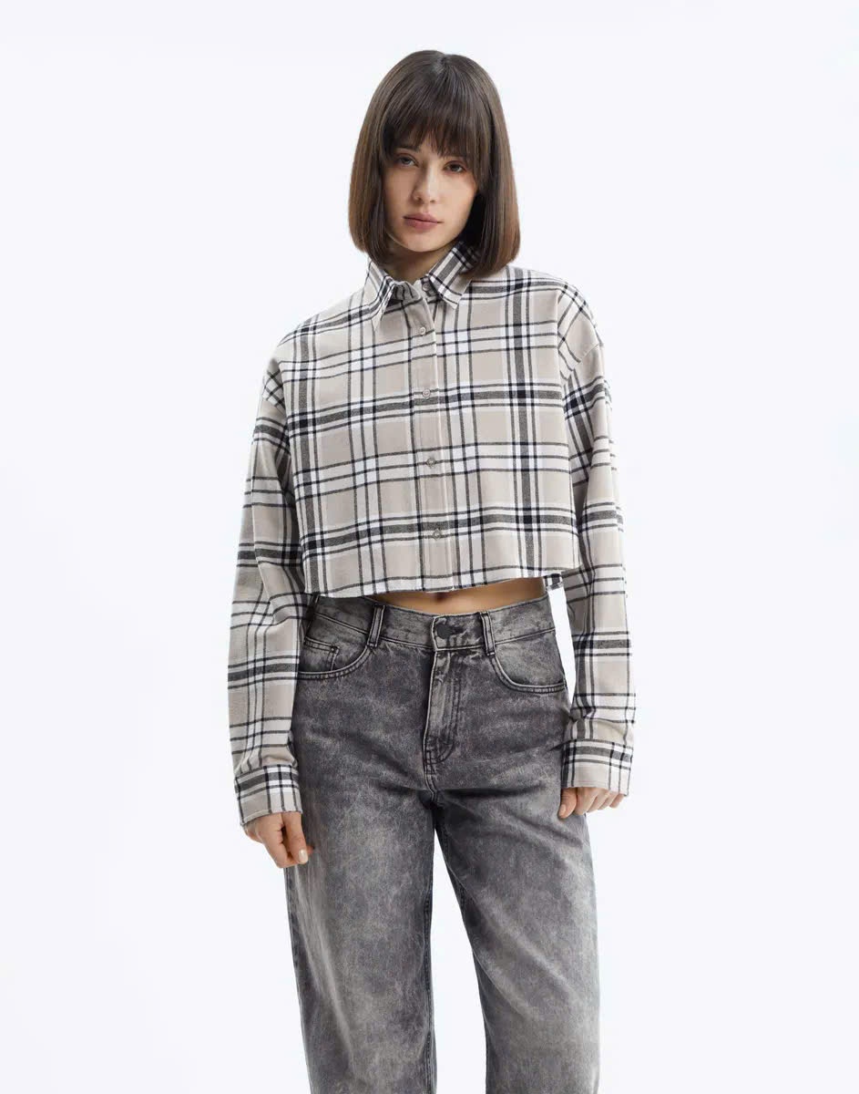 Áo sơ mi Gee Jay croptop
