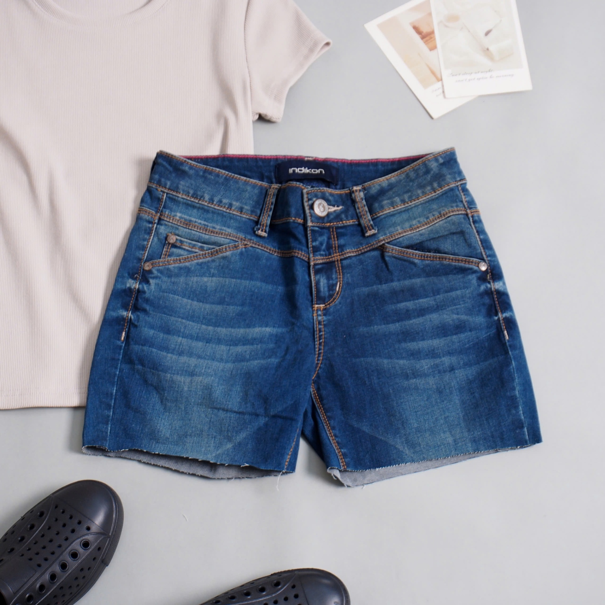 Quần short jean INDIK0N