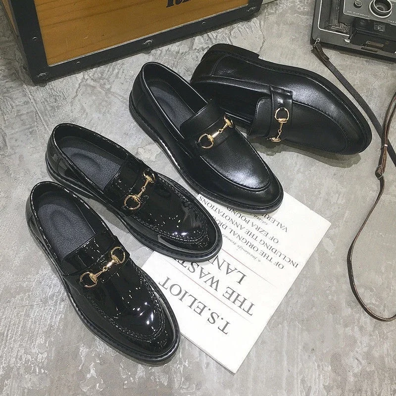 Giày penny loafer back, giày lười đốc, đế cao, khâu đế phối màu thời thượng