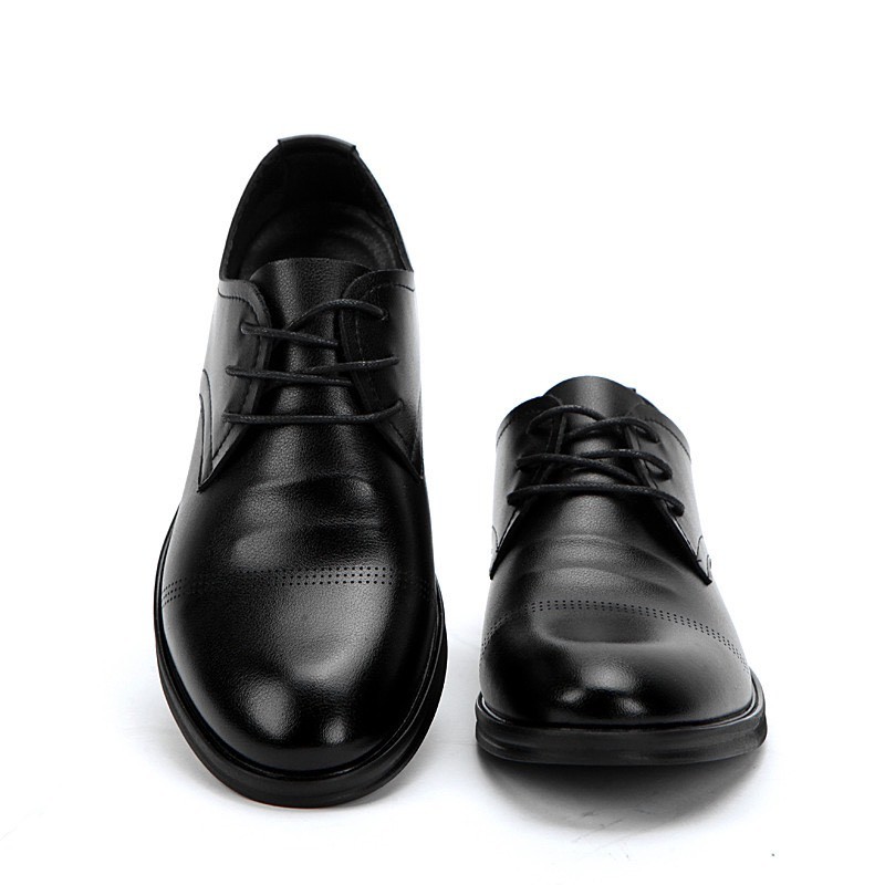 Giày tây nam cột dây, da mềm, giày oxfords đế cao 2.5cm khâu sẵn C2