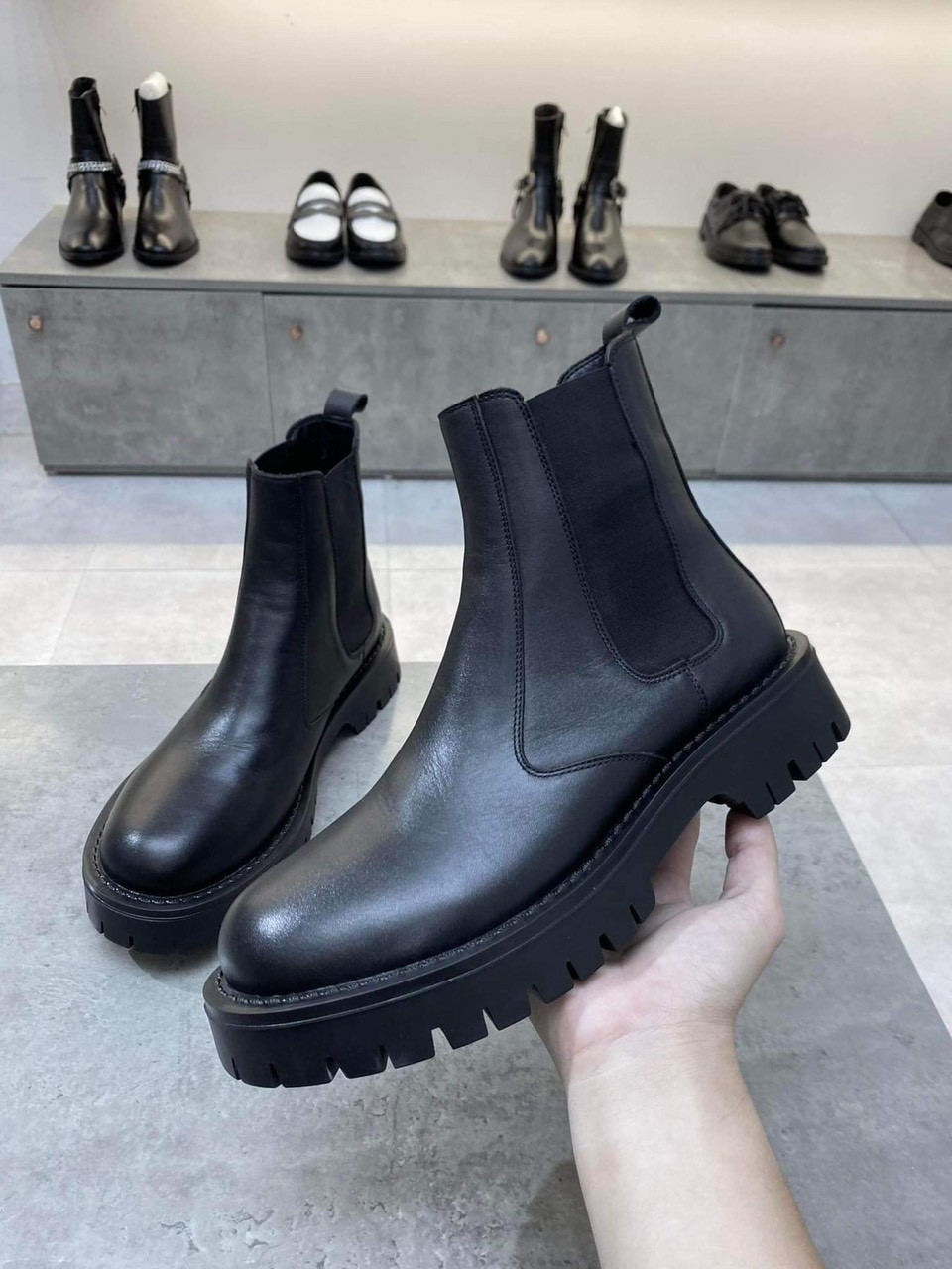 Giày chealsea boots basic đế tăng chiều cao, giày bốt nam đế cao - DC01 CAO LS
