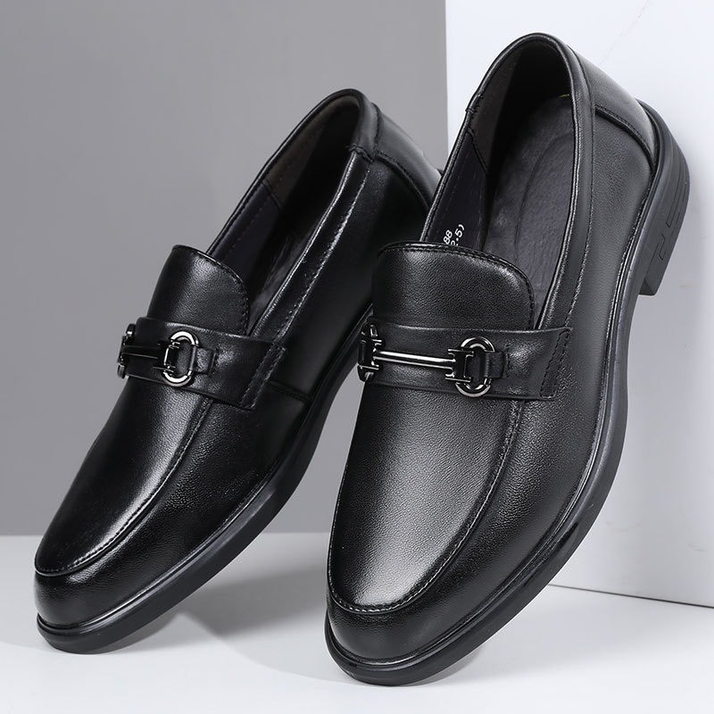 Giày penny loafer back phối khóa, giày lười đốc, đế cao, khâu đế phối màu thời thượng - Đốc 560