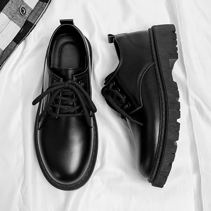 Giày đốc da bóng đế tăng chiều cao 5cm, giày oxfords đế cao size từ 39 đến 43