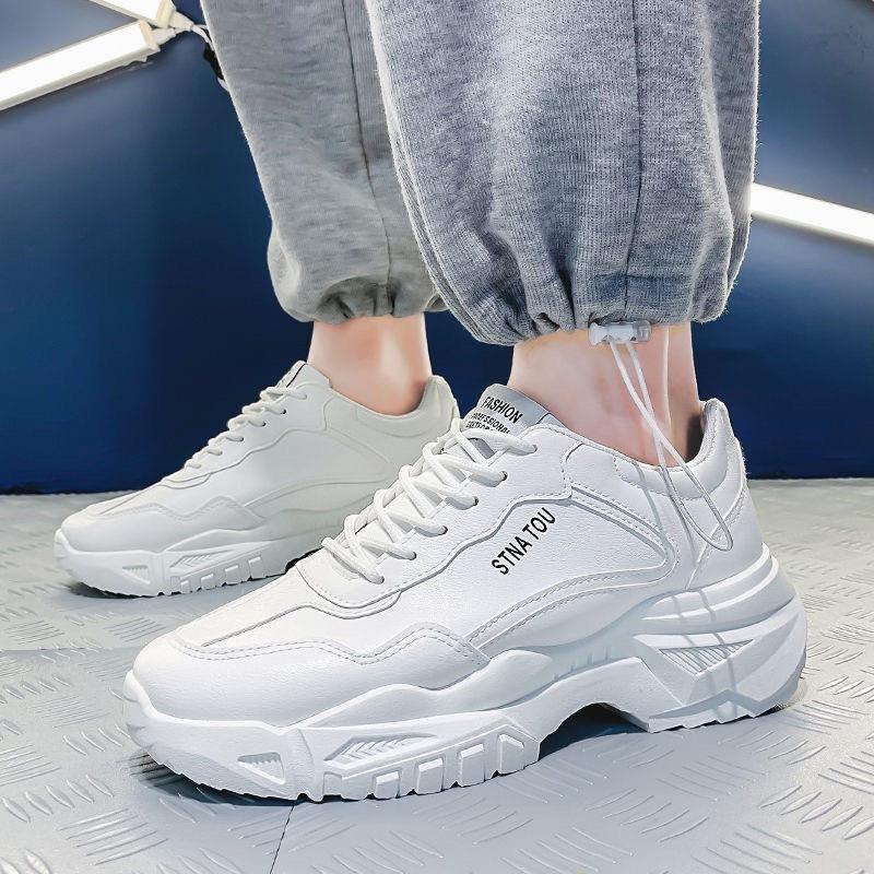 Giày thể thao màu trắng tăng 6cm, giày sneaker tăng chiều cao 977