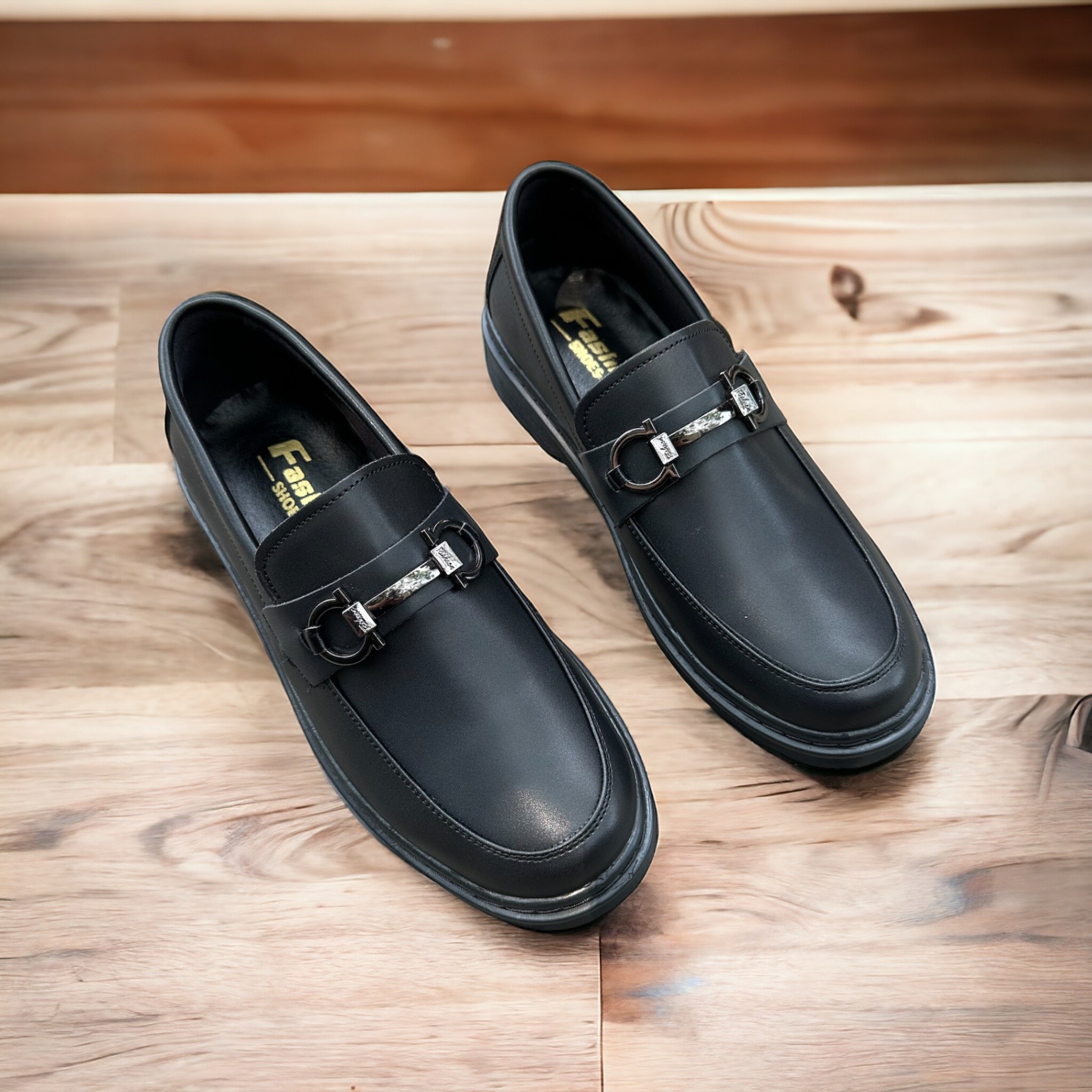 Giày penny loafer back, giày lười đốc, đế cao, khâu đế phối màu thời thượng LS