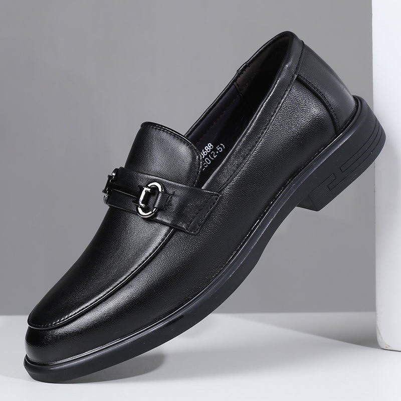Giày penny loafer back phối khóa, giày lười đốc, đế cao, khâu đế phối màu thời thượng - Đốc 560