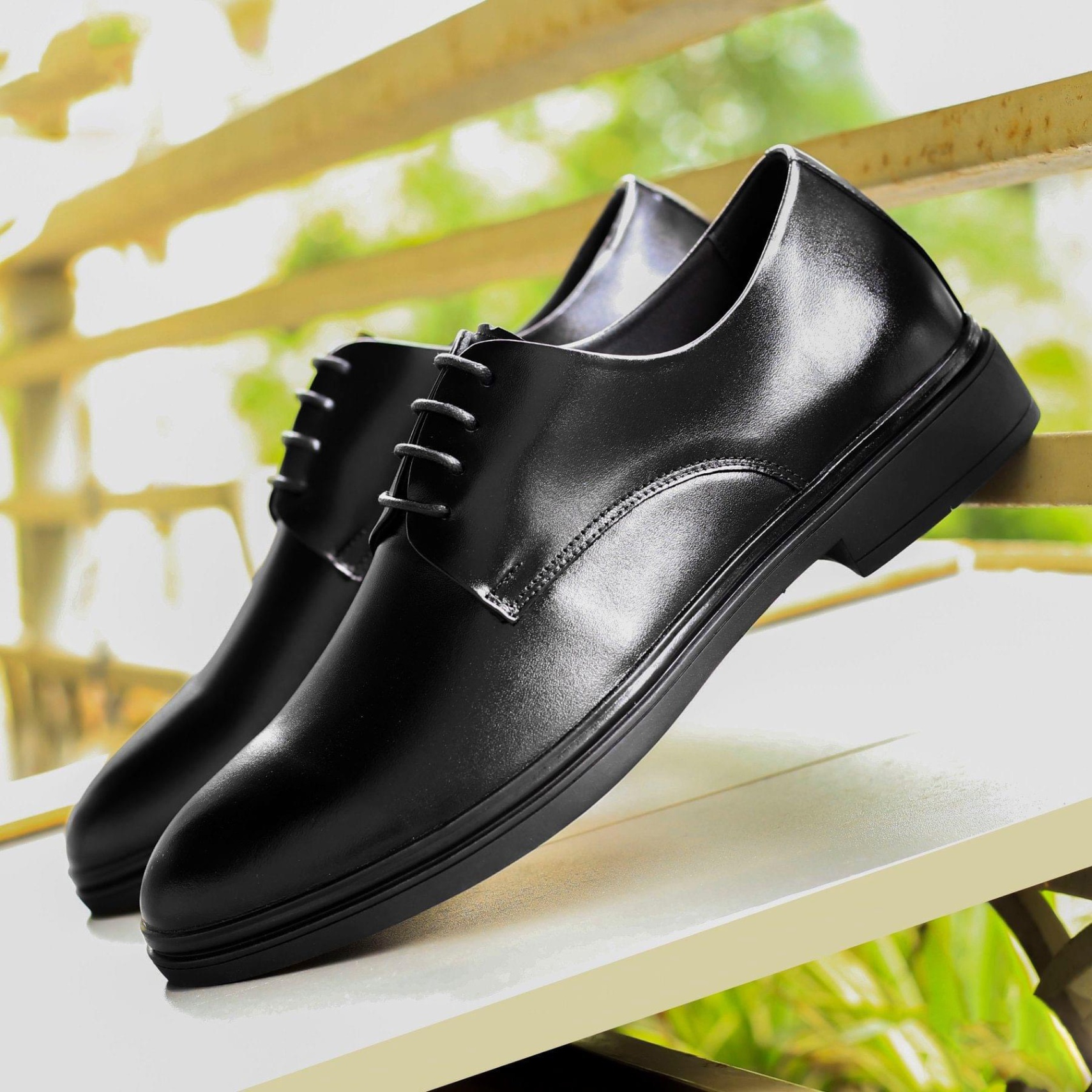 Giày tây tăng chiều cao nam phối dây da mềm, đế 6cm đã khâu, size từ 39 đến 43 - Cột tăng cao