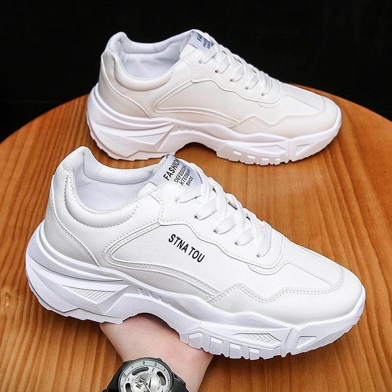 Giày thể thao màu trắng tăng 6cm, giày sneaker tăng chiều cao 977