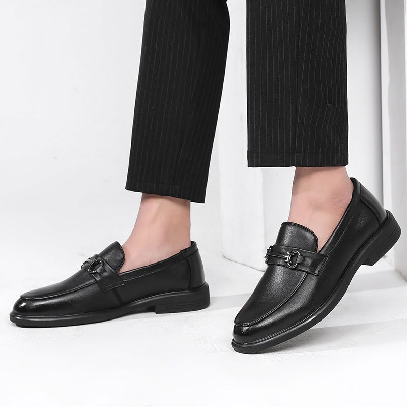 Giày penny loafer back phối khóa, giày lười đốc, đế cao, khâu đế phối màu thời thượng - Đốc 560