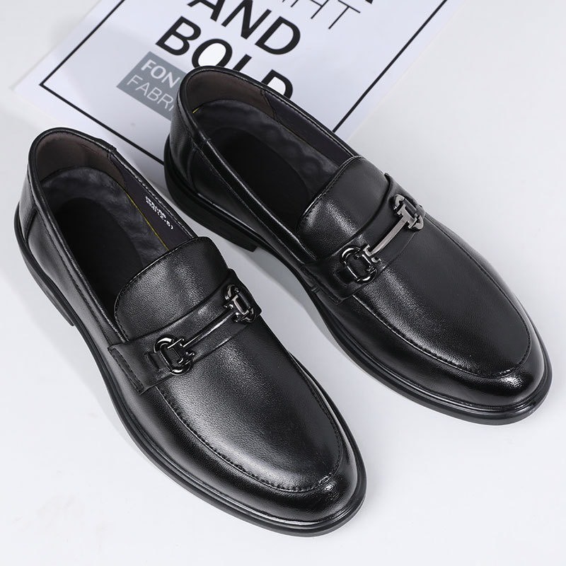 Giày penny loafer back phối khóa, giày lười đốc, đế cao, khâu đế phối màu thời thượng - Đốc 560