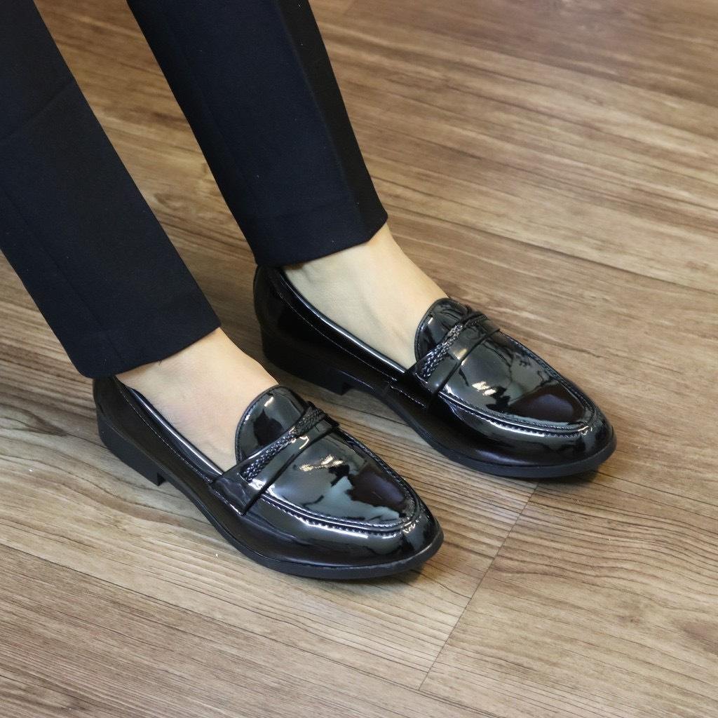 Giày tây nam da bóng phối dây, đế khâu size từ 38 đến 43 LS