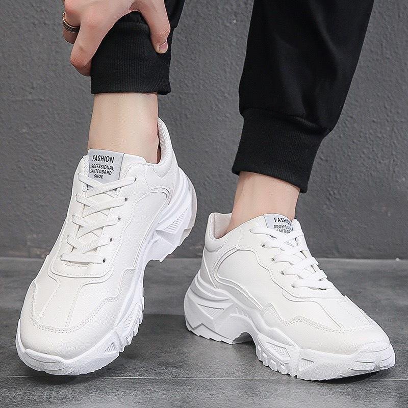 Giày thể thao màu trắng tăng 6cm, giày sneaker tăng chiều cao 977
